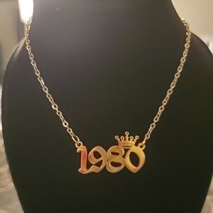 Birth Year 1980 Pendant Necklace 👑